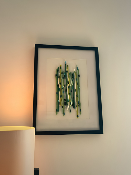 Grand Tableau en verre Artisanal