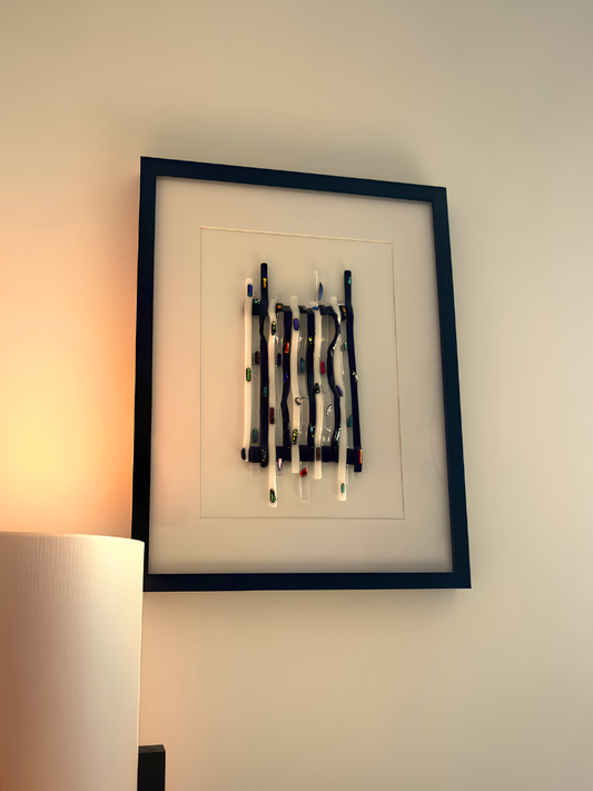 Grand Tableau en Verre Artisanal